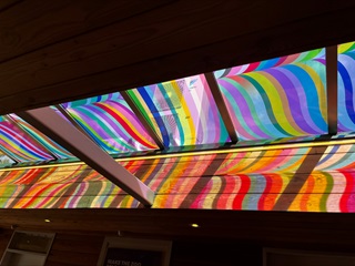 Stained glass artwork displayed at Wellington Zoo, by artist Shannon Novak.