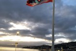 Flag design by Hemi Macgregor on the Wellington Waterfront.