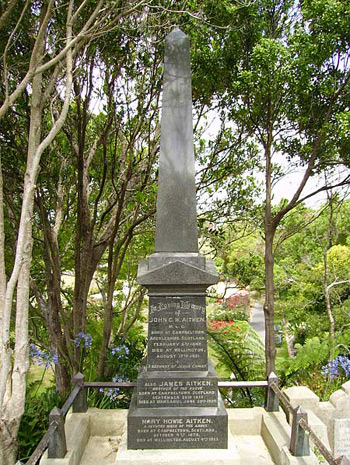 Gravestone of John Guthrie Wood Aitken.