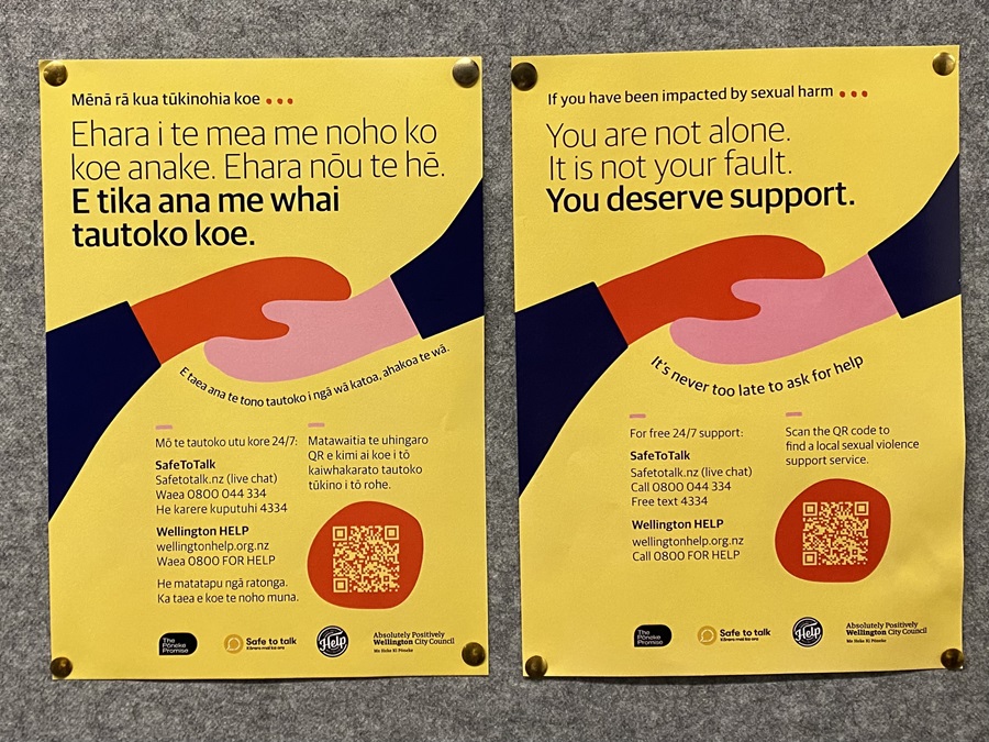 Examples of posters developed alongside HELP Foundation and SafeToTalk.