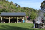 Shelter and barbecue at Troup Picnic Area.