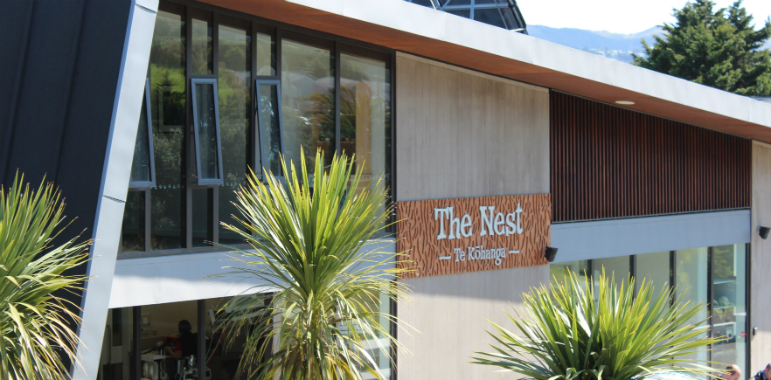 The front of The Nest building