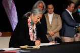 Ngāti Toa wahine signs Tākai Here agreement.