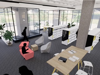 Artist's impression of proposed co-operative space in the National Library.