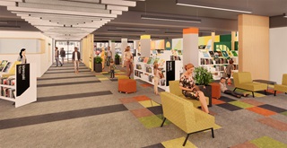 Artist impression of new CBD library