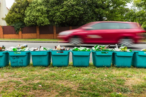 Recycling collections are on hold during the lockdown. 