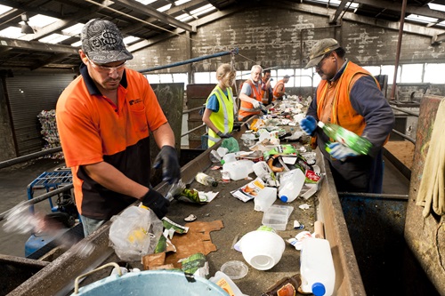 Recycling collections are on hold during the lockdown. 