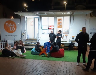 Image of Take 10 on site in Courtenay Place supporting service users