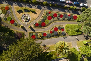 The Botanic Garden as seen from above.