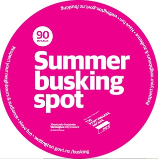 Image of summer busking spot decal