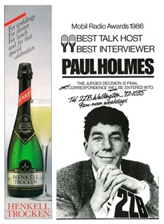 Image of Wellington City Magazine ad Paul Holmes radio show
