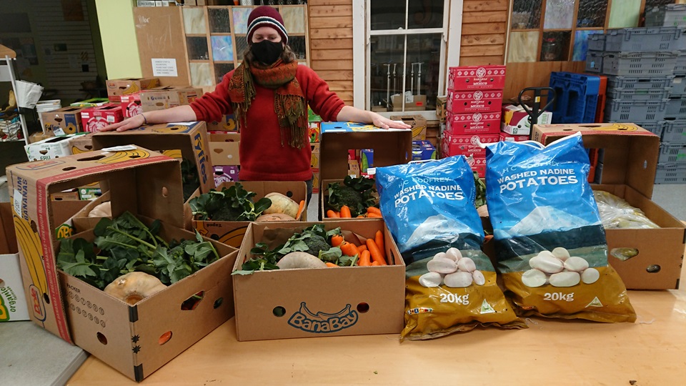 Kaibosh staffer Miranda embracing food donations during lockdown