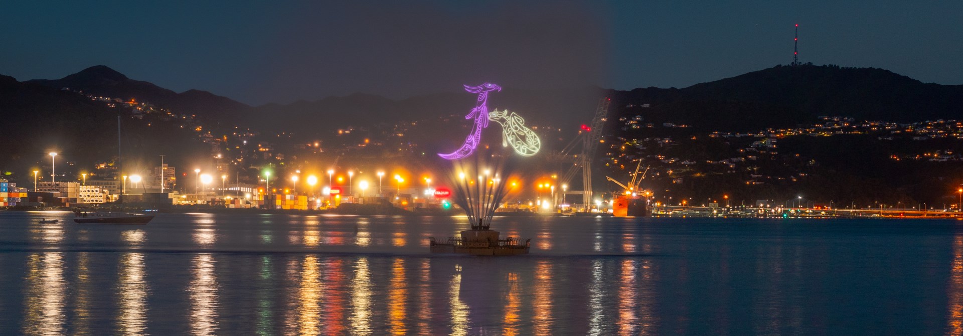 The carter fountain on oriental bay.