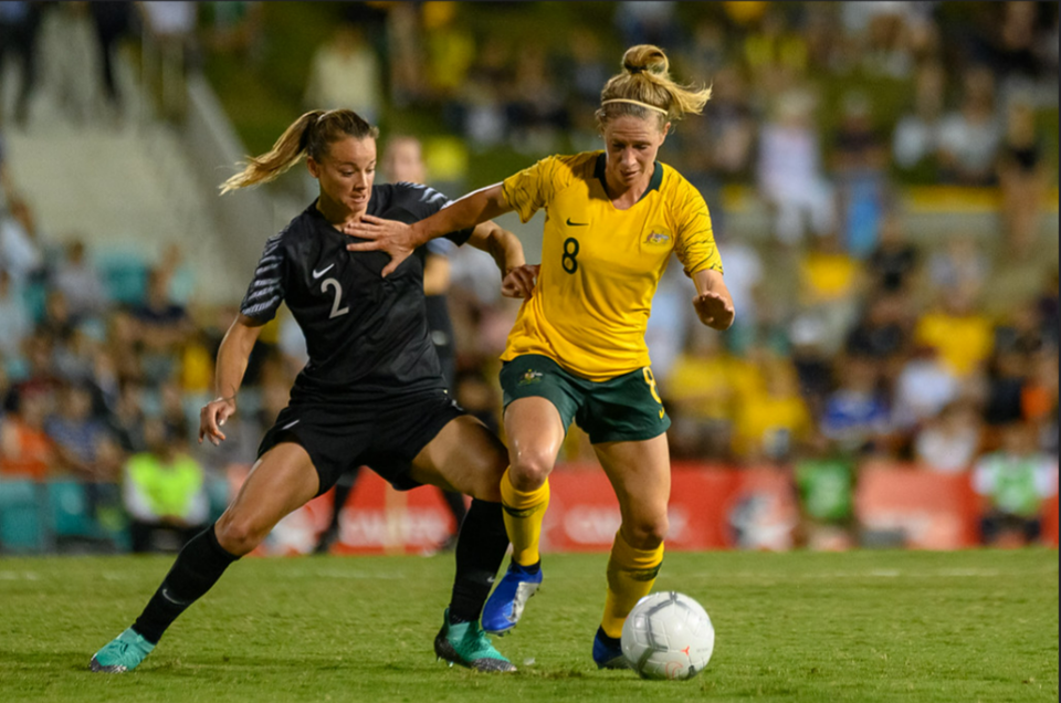 FIFA Women's World Cup match Matilda player tackles Fern