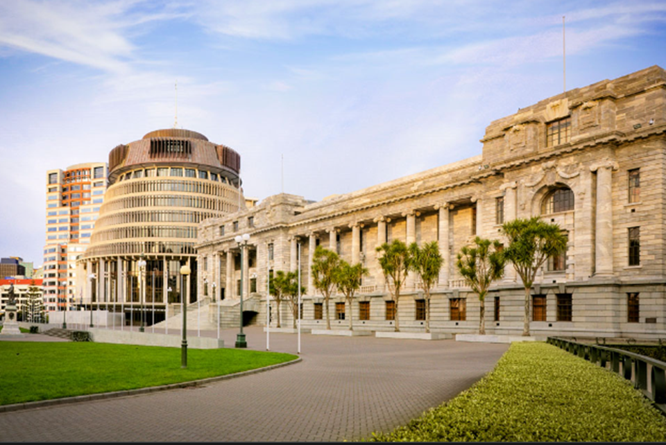 A Panorama of Parliament in Wellington.