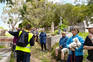 Group on tour of Karori Cemetery 