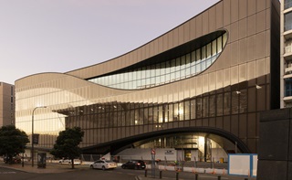 Side view of Takina, the new convention centre in Wellington.