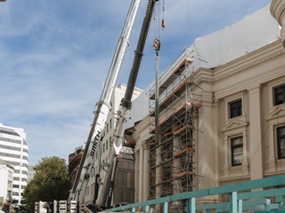 Crane on a construction site.