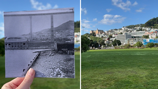 Side by side images of the Destructor and Waitangi Park.