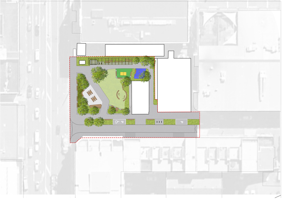 Concept plan for Frederick Street park.