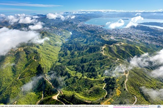 Aerial view of Zealandia.