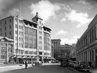 Archive image of the Dominion Building on Mercer and Victoria Street.