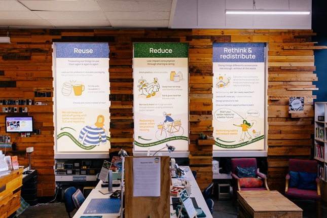 Signage at Te aro Zero Waste
