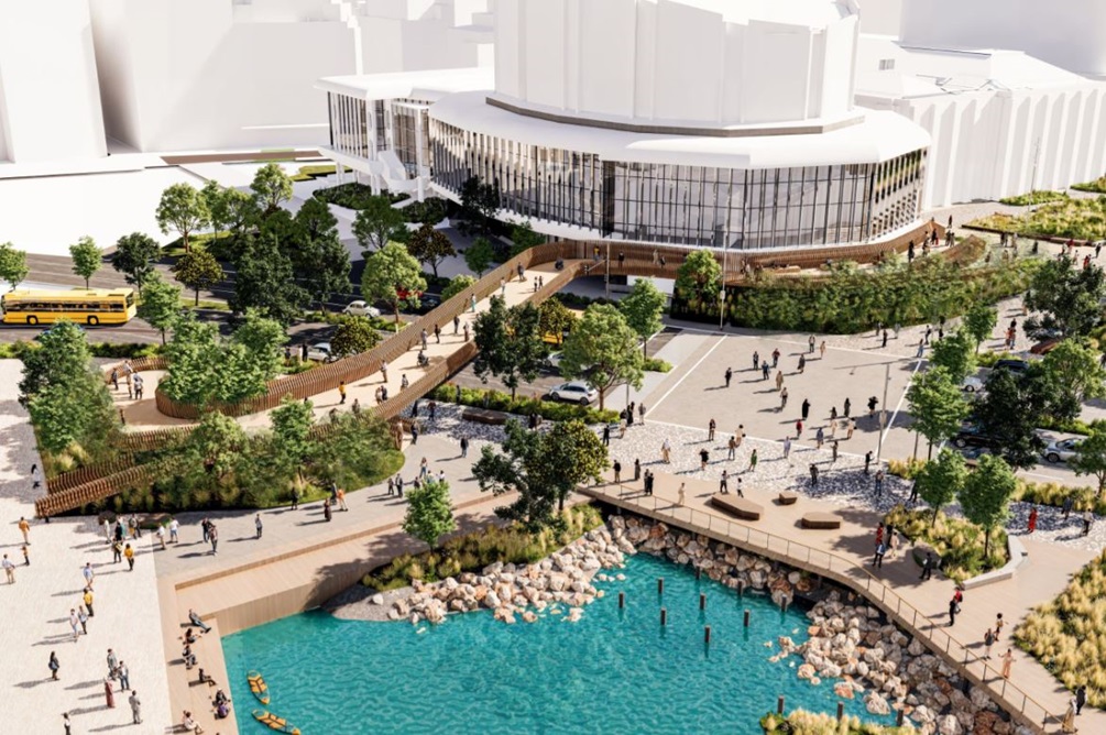 Te Ngakau Civic Square Precinct Development MFC indicative concept render