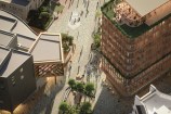 Te Ngakau Civic Square Precinct Development Te Matapihi entrance area indicative concept render