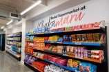 Social supermarket shelves.