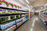 Social supermarket shelves.