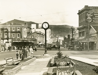 The courtenay place clock in the old Te Aro Park.
