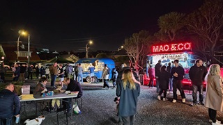 Image of Kaori residents attending food truck friday