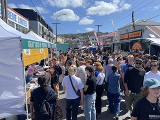 Crowds at the Newtown Festival.