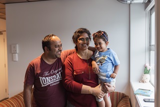 Image of Avinash and Shrinidhi, with their child