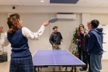 image of Young people playing table tennis at the youth hub