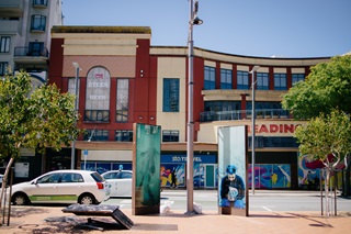 Lightboxes on Courtenay Place.