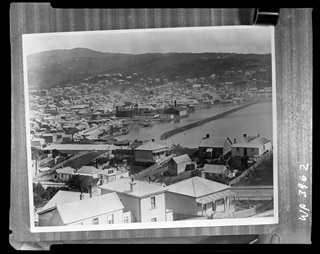 Elevated view of Te Aro Flat, Reclamation.