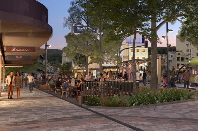 A 'render' of the upgraded Courtenay Place.