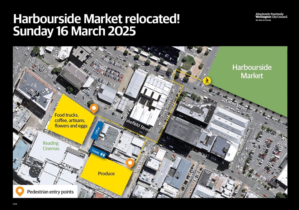 Harbourside Market relocation map 2025