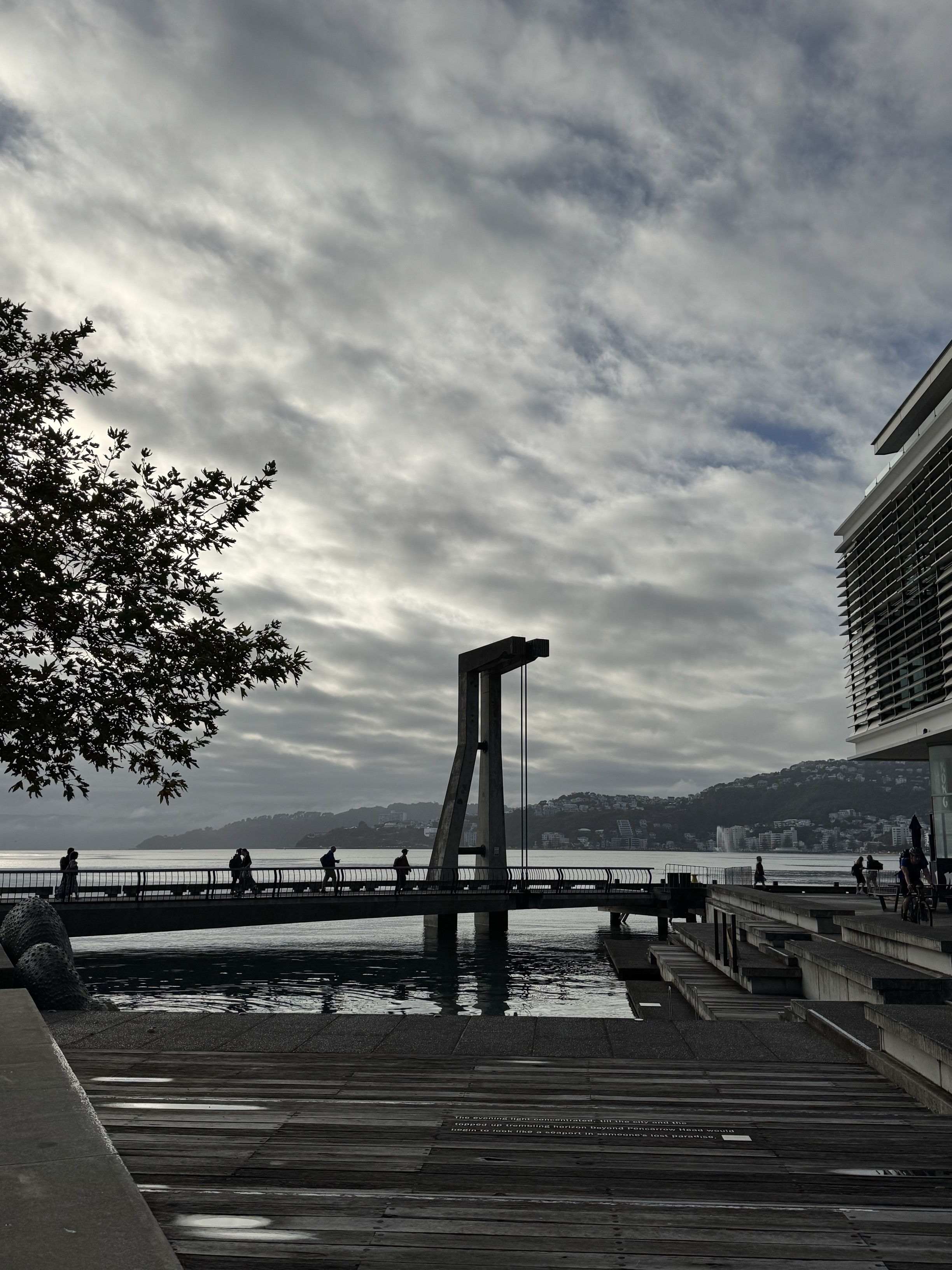 Wellington waterfront with a bridge in the background.