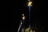Street lights on the waterfront.
