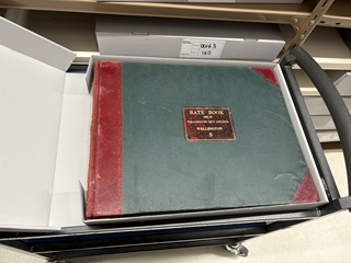 A rate book from the wellington archives.