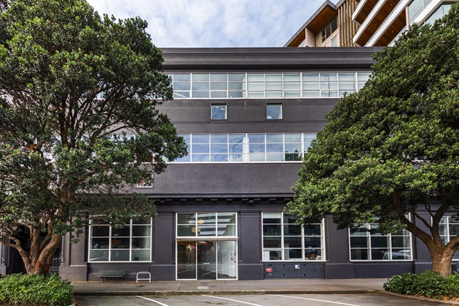 Entrance to site which will house new Toi Pōneke in portion of the building on Market Lane.