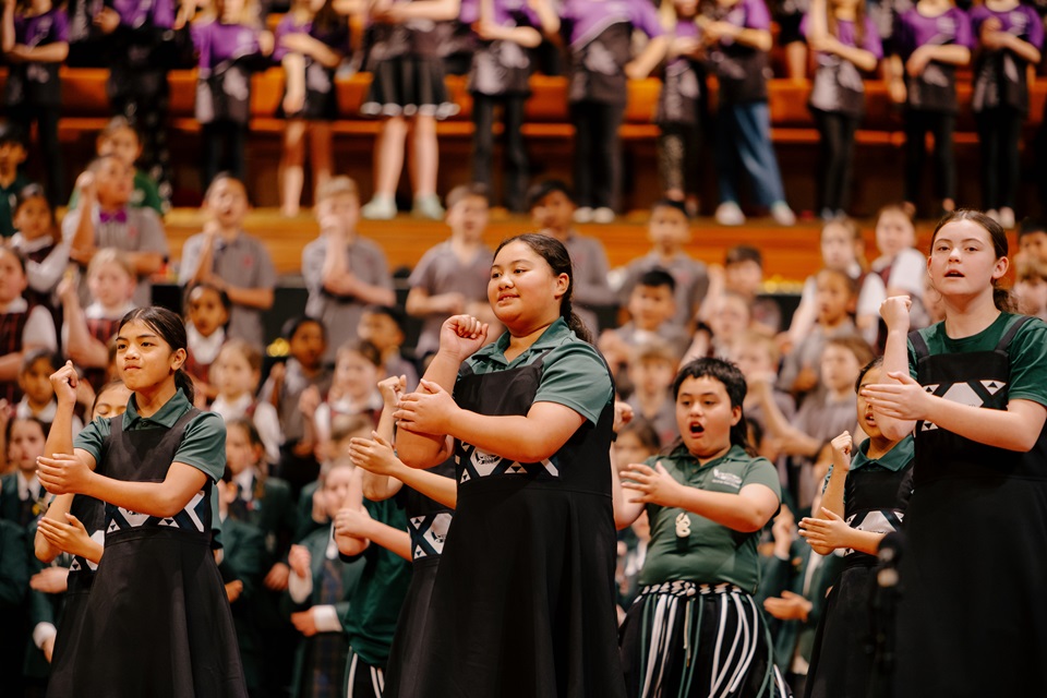 Artsplash choir performing at Michael Fowler Centre.