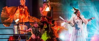 Performers at Matariki - singer, dancer, fire thrower.