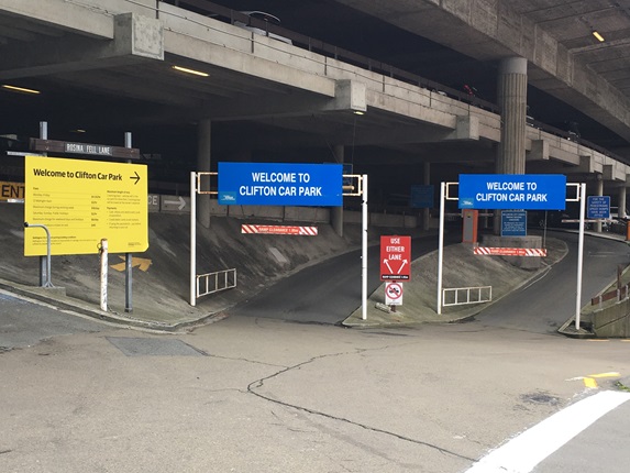 Image of entrance to Clifton Car Park