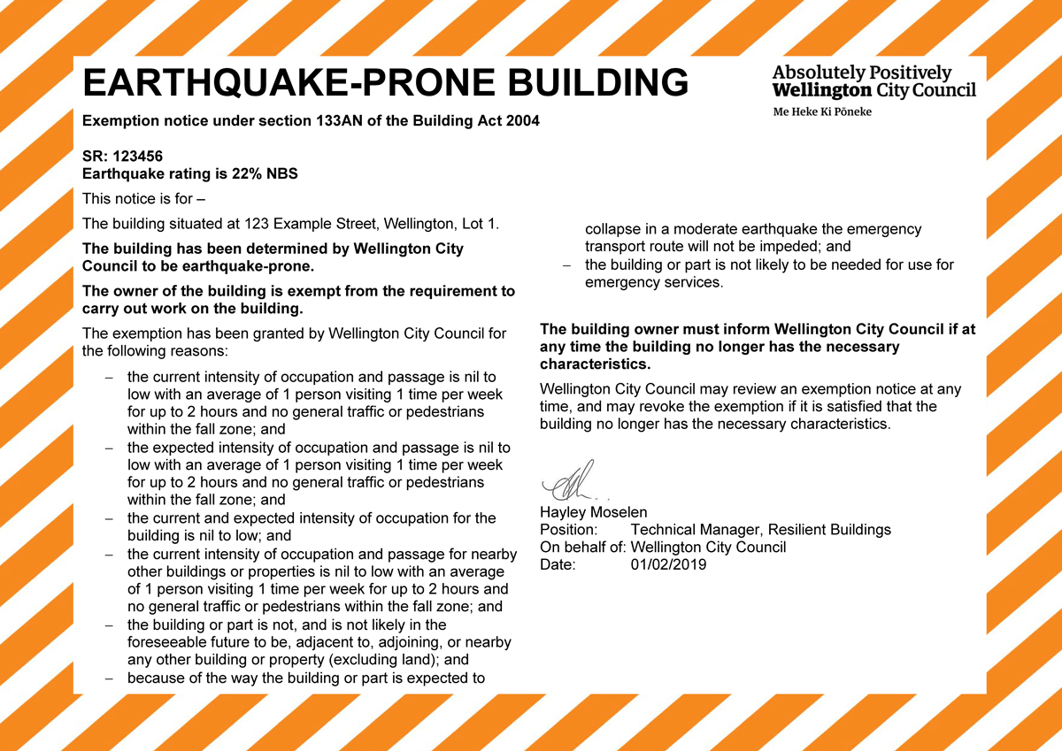 Earthquake-prone Building Notices - Building Earthquake Resilience ...