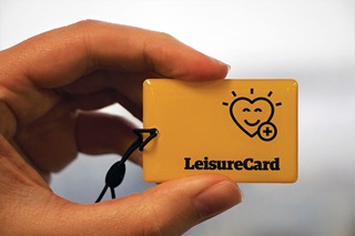 Small version of the LeisureCard card that can be attached, for example, to your key ring.