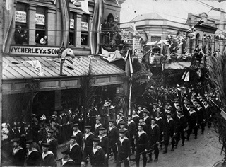 Queen Victoria's Jubilee Parade, Willis Street, 1887.